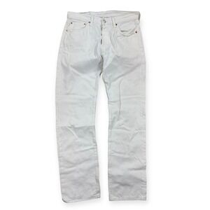 Vintage Levi's 501 Button Fly Jeans White Men's 32x32 Straight Leg Cotton